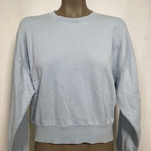 Chaser Skyway Relaxed Long Sleeve Blue Sweatshirt Women's SMALL NWT